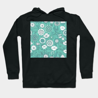 green and white background Hoodie